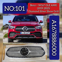 Diamond Silver Show Grill 1678886000 Compatible With Mercedes Benz W167 GLE (2019-24) Tag No.101