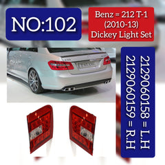 Dickey Light Set Left 2129060158 A2129060158 & Right 2129060159 A2128200764 Compatible With MERCEDES-BENZ E-CLASS (W212) (2010-2013) Tag No.102