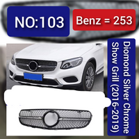Diomond Silver Chrome Show Grill  Compatible With  Mercedes Benz GLC X253(2016-2019) Tag 103