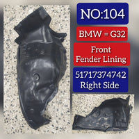 Rear Right Fender Liner 51717374742 Compatible With BMW 6 Series G32 Tag-FE-104