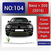 Front Bumper Chrome 2058853123 Compatible With MERCEDES-BENZ C-CLASS (W205) (2015-2018) Tag No.104