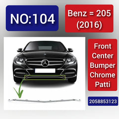 Front Bumper Chrome 2058853123 Compatible With MERCEDES-BENZ C-CLASS (W205) tag No.104
