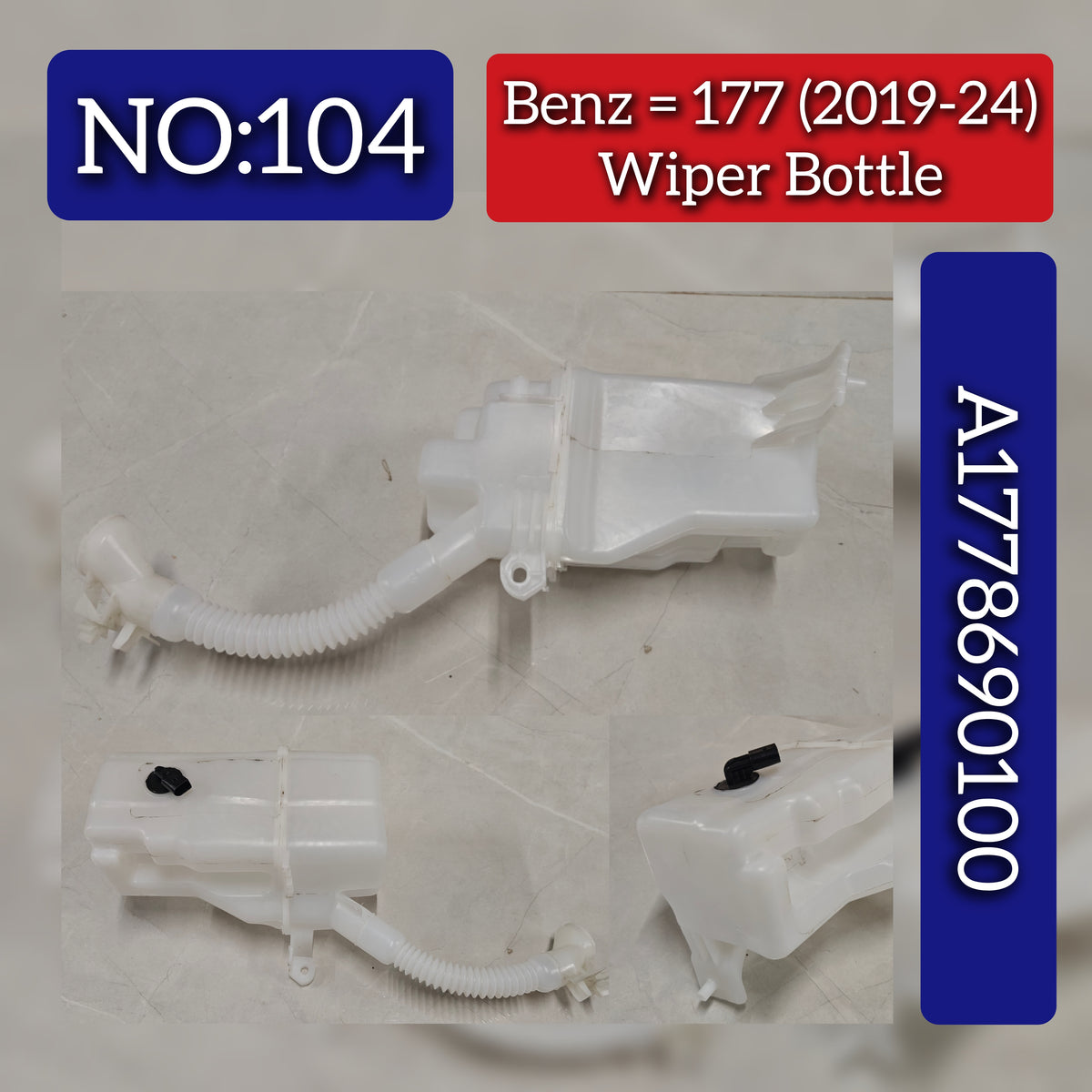Wiper Bottle A1778690100 Compatible With Mercedes Benz (177) (2019-2024) Tag No.104