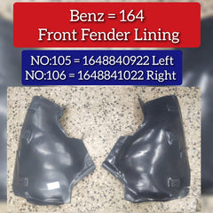 Front Right Fender Liner 1648841022 A1648841022 Compatible With MERCEDES-BENZ M-CLASS (W164)