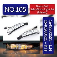 Dynamic Turn Signal LED Mirror Light Left 1648200521 & Right 1648200621 Compatible with  MERCEDES BENZ GL-CLASS X164 Tag No.105