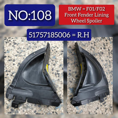 Front Right Fender Liner 51757185006 Compatible With BMW 7-Series F01 F02