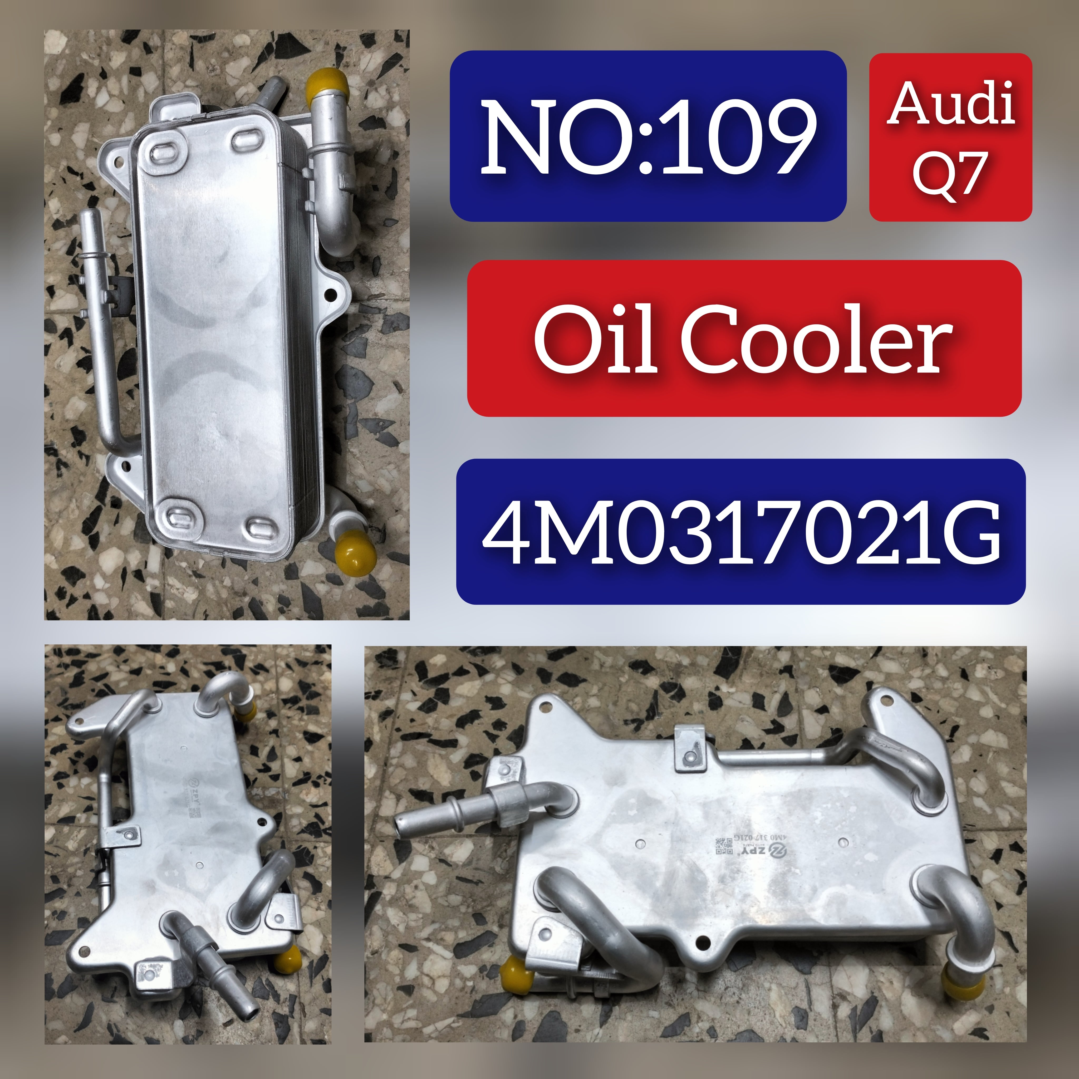 Oil Cooler  4M0317021G For AUDI A8 Q7 4M Tag-O-109
