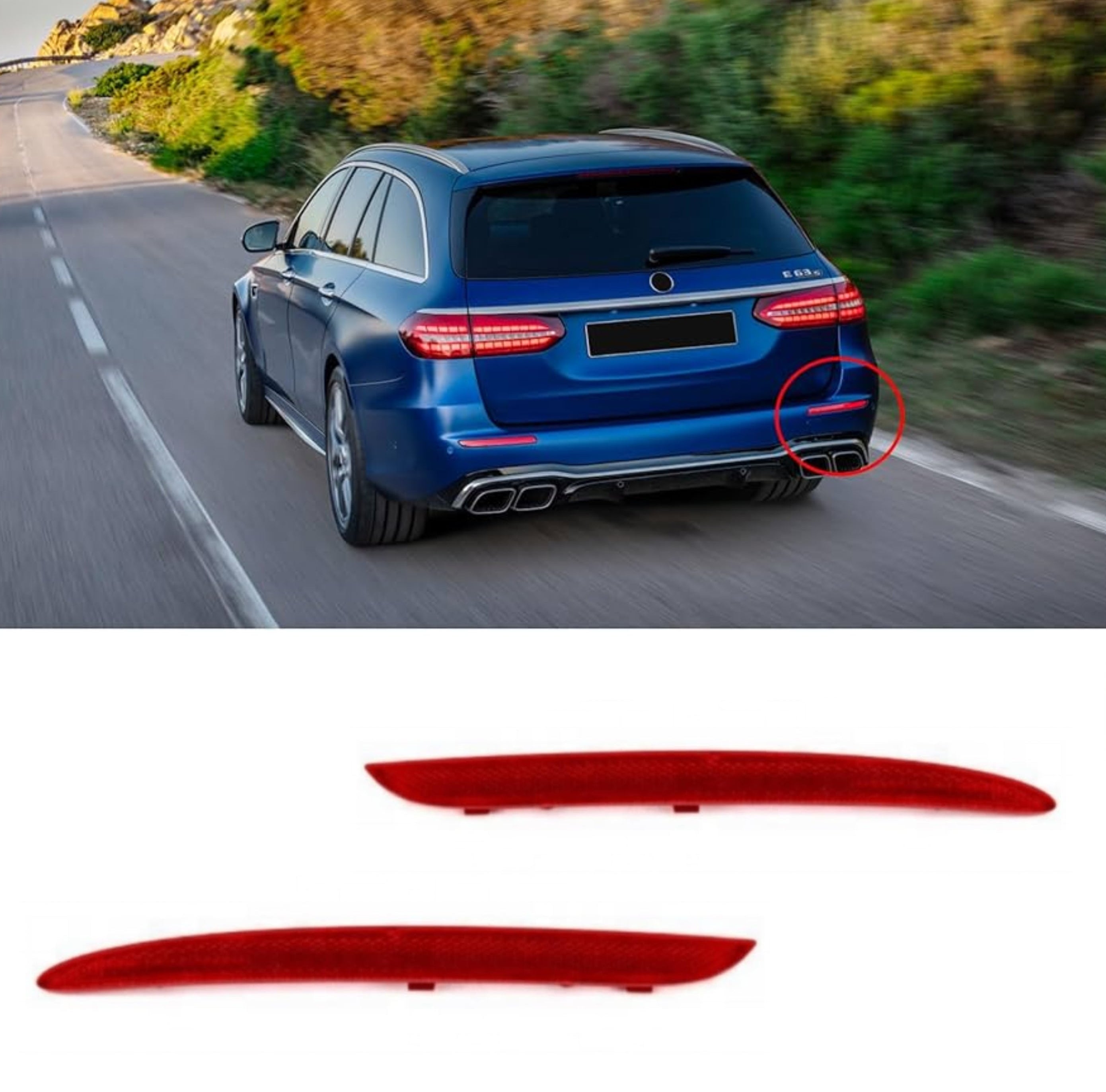 Rear Bumper Reflector Compatible With Mercedes Benz A CLASS W177 & E Class W213 (2016-2022) | Rear Bumper Reflector Left 2138202500 & Right 2138202600 Tag No.109