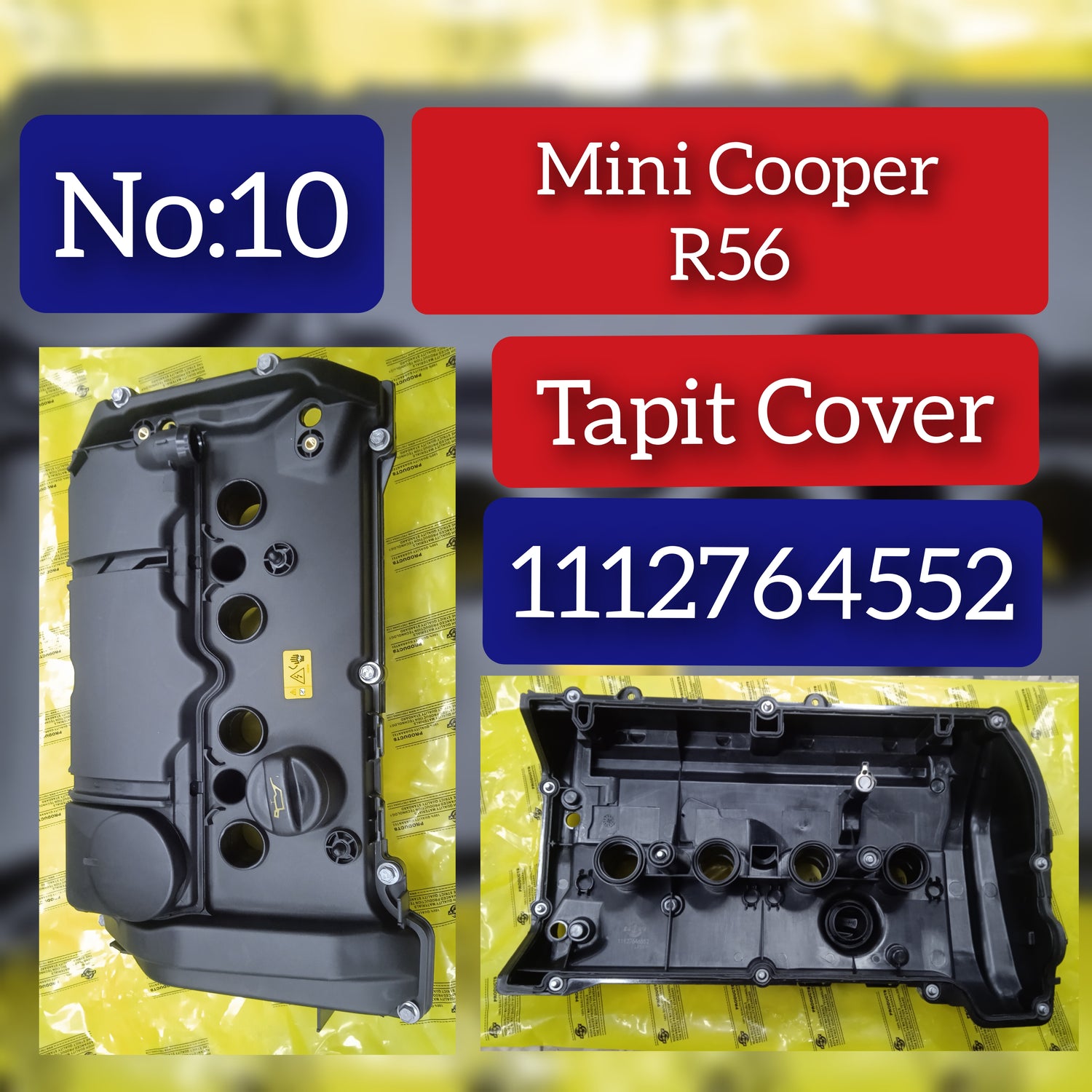 Tappet Cover (Cylinder Head Valve Cover) 1112764552 11127603390 11127646552 11127582400 11127582400S1 11127603390S1 For MINI R56 Tag-T-10