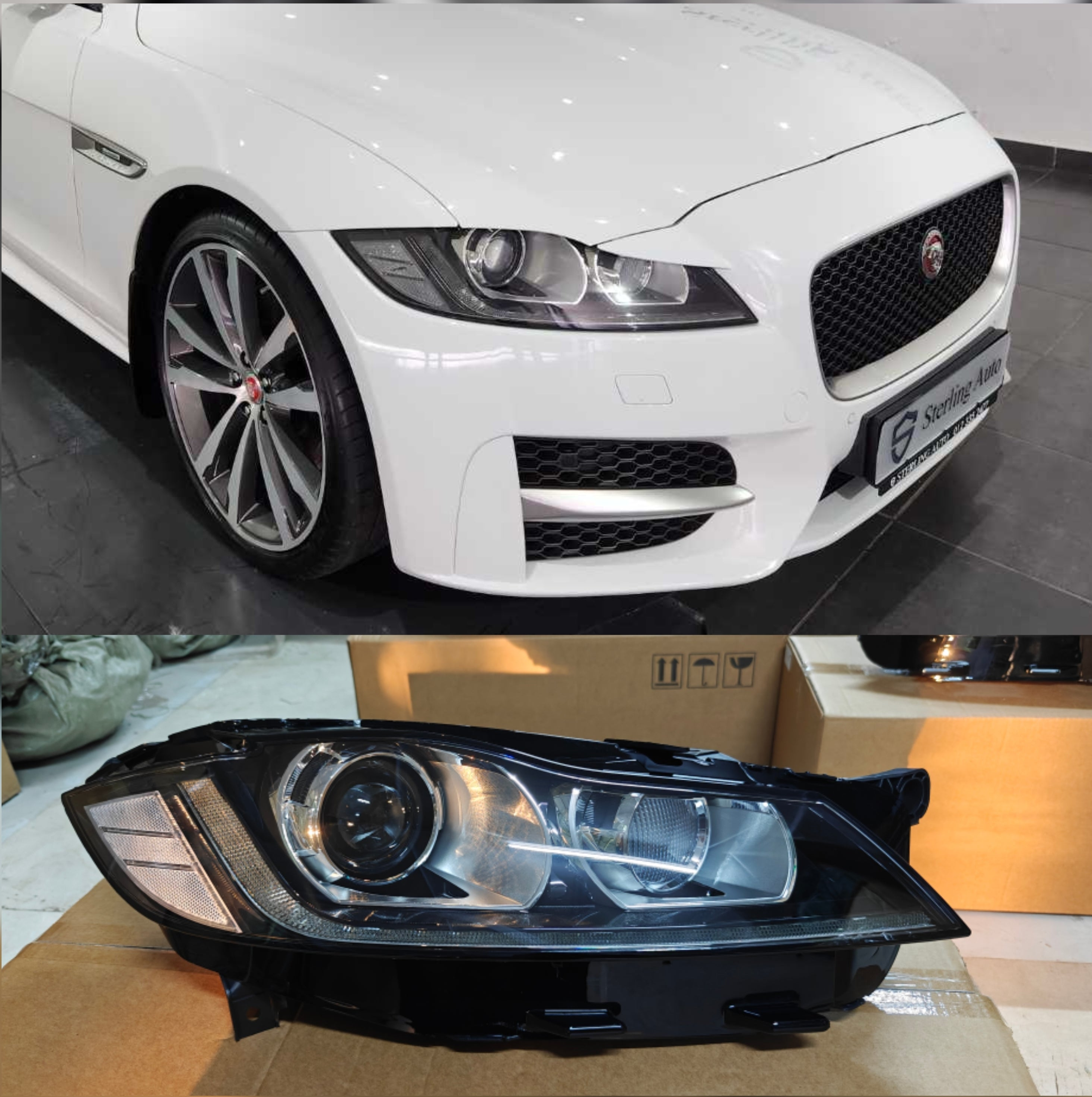 Complete Headlight Assy Left T2H24590 & Right T2H24582 Compatible With Jaguar XF/F-Pace (2016-2019) Tag No.10