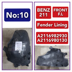 Front Left Fender Liner A2116980130 A2116982930 Compatible With MERCEDES-BENZ E-CLASS W211 Tag-FEM-10