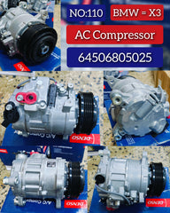 AC Compressor 64506805025 64529216467 64529396722  Compatible With BMW 3 Series (F30, F80) & X3 (F25)