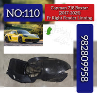 Front Right Fender Linning 982809958 Compatible With Porsche Cayman 718 (2017-2025) Tag No.110