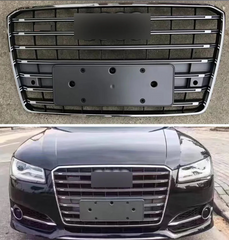 Show Grill Compatible With Audi A8 D4(2015-18) Original Silver Chrome