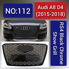 Audi A8 D4(2015-18) RS4 Black Chrome Show Grill