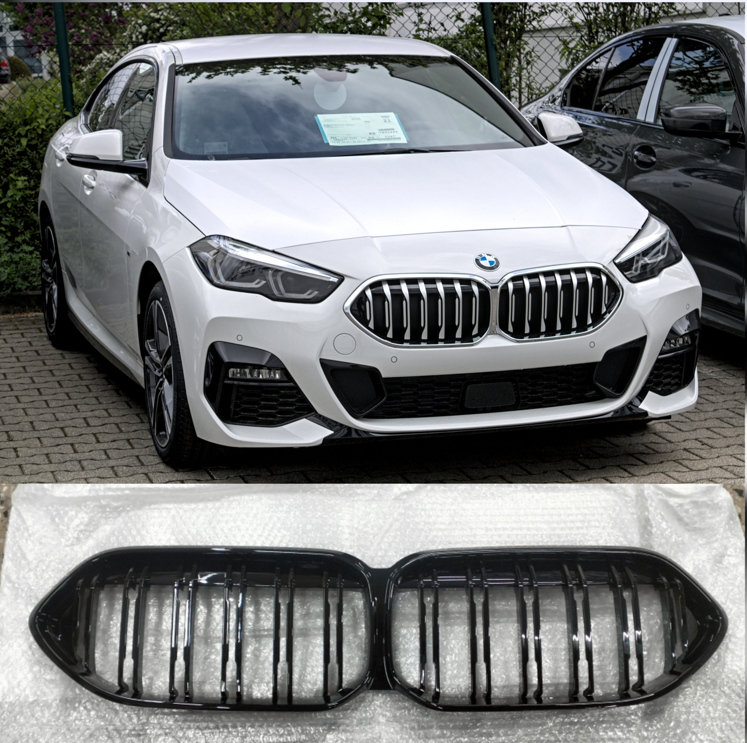 Kidney Grill Glossy Black Set 51135A39376.Compatible With BMW 2 Series F44(2020-2024) Tag 112