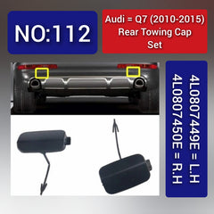 Audi Q7 (2010-2015) Rear Towing Cap Set. 4L0807450E = R.H, 4L0807449E = L.H. Tag 112