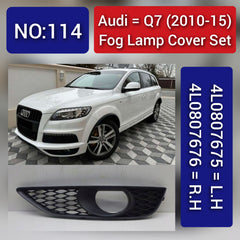 Fog Lamp Cover Compatible With AUDI Q7 2010-2015 Fog Lamp Cover Left 4L0807675 & Right 4L0807676 Tag-FC-114