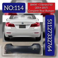 Complete Rear Bumper 51127332764 Compatible With BMW 5 (F10) (2014-2017) Tag no.114