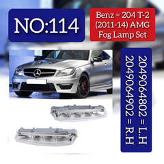 Fog Lamp Fog Light Left 2049064802 & Right 2049064902 Compatible With MERCEDES-BENZ C-CLASS (W204)