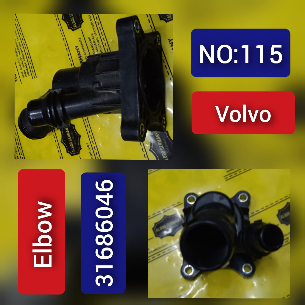 Elbow (Thermostat) 31686046 31474800 31293767 Compatible With VOLVO S60 II 134 Tag-E-115