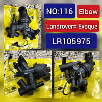 Elbow (Thermostat) LR105975 LR073694 Compatible With LAND ROVER DISCOVERY SPORT L550 & RANGE ROVER EVOQUE L538 Tag-E-116