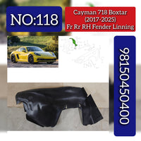 Rear Right Wheel Fender Linning 98150450400 Compatible With Porsche Cayman 718 (2017-2025) Tag No.118