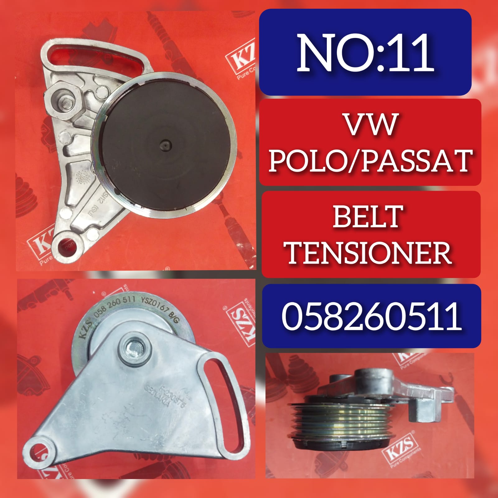 Belt Tensioner With Pulley 58260511 058260849 053903137B Compatible With SKODA OCTAVIA I (1U2)