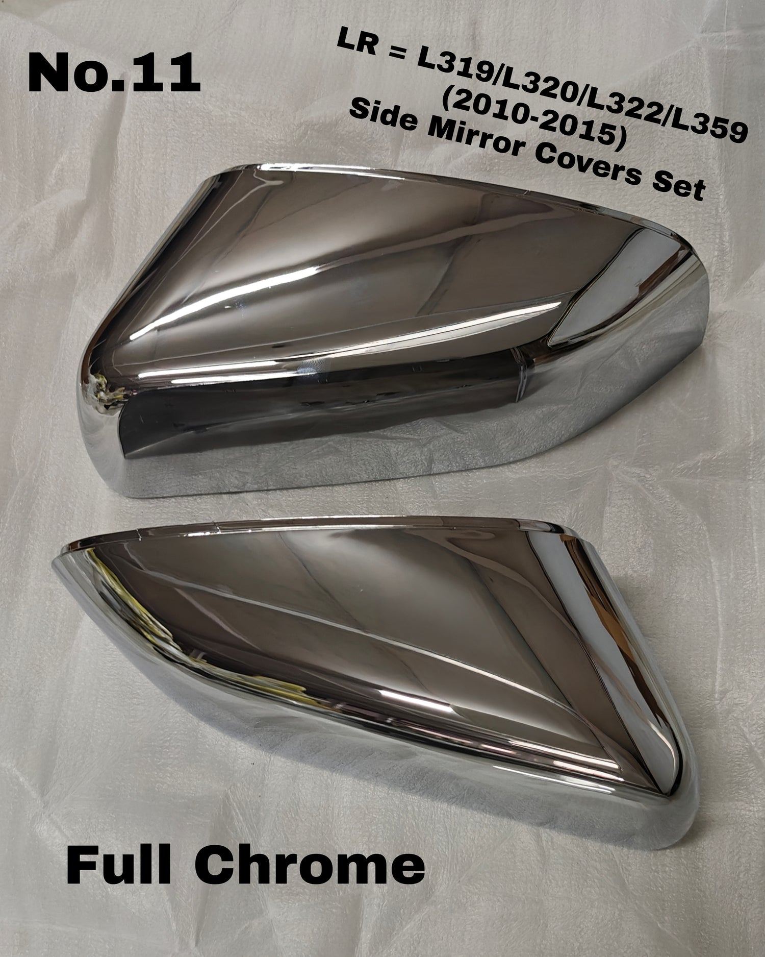 Side Mirror Covers Full Chrome Compatible With Land Rover Range Rover Vogue - L322 (2010-2015) Tag No.11