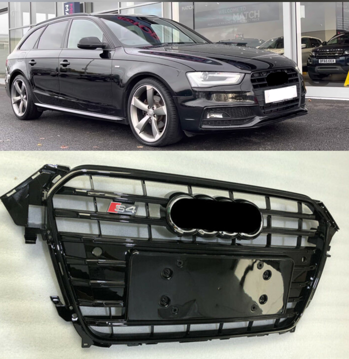 Show Grill Compatible With Audi A4 B8 Facelift (2013-16) Original Shiny Silver Chrome Tag 12