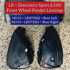 Rear Left Fender Liner  LR073062 Compatible With LAND ROVER DISCOVERY SPORT (L550) Tag No.13