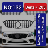 Show Grill  Compatible With  Mercedes Benz C-Class W205 Black Chrome  (2019-2022) Tag 132