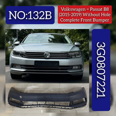 Front Bumper WithOut Hole 3G0807221 Compatible With Volkswagen PASSAT B8 (362) Tag No.132B
