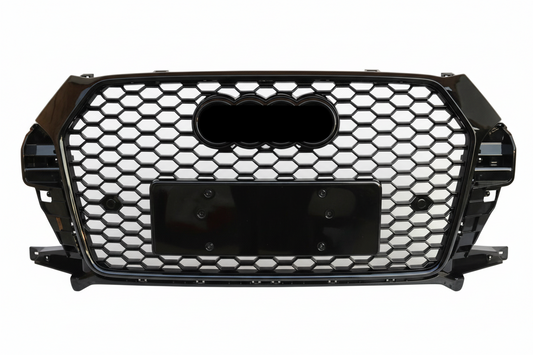 RSQ3 Full Black Honeycomb Show Grill Compatible With Audi Q3(2016-2018) Tag No.132
