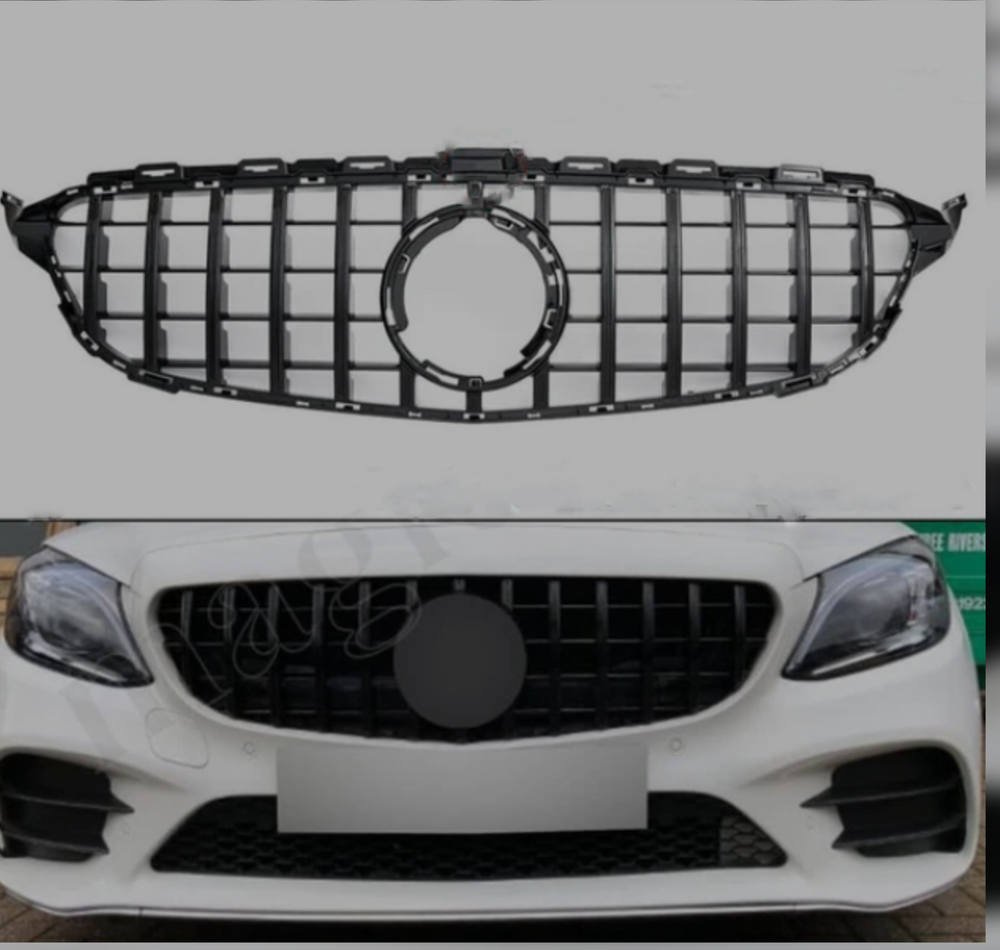 Show Grill  Compatible With  Mercedes Benz C-Class W205 Black Chrome  (2019-2022) Tag 132