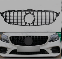 Show Grill  Compatible With  Mercedes Benz C-Class W205 Black Chrome  (2019-2022) Tag 132