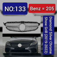 Diamond Silver Chrome Show Grill Compatible With Mercedes Benz C-Class W205  (2019-2022) Tag 133