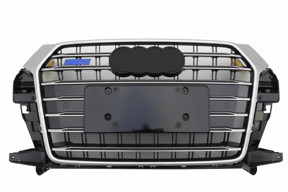 Show Grill  Compatible With Audi Q3(2016-2018) AMG Silver Chrome Tag No.133