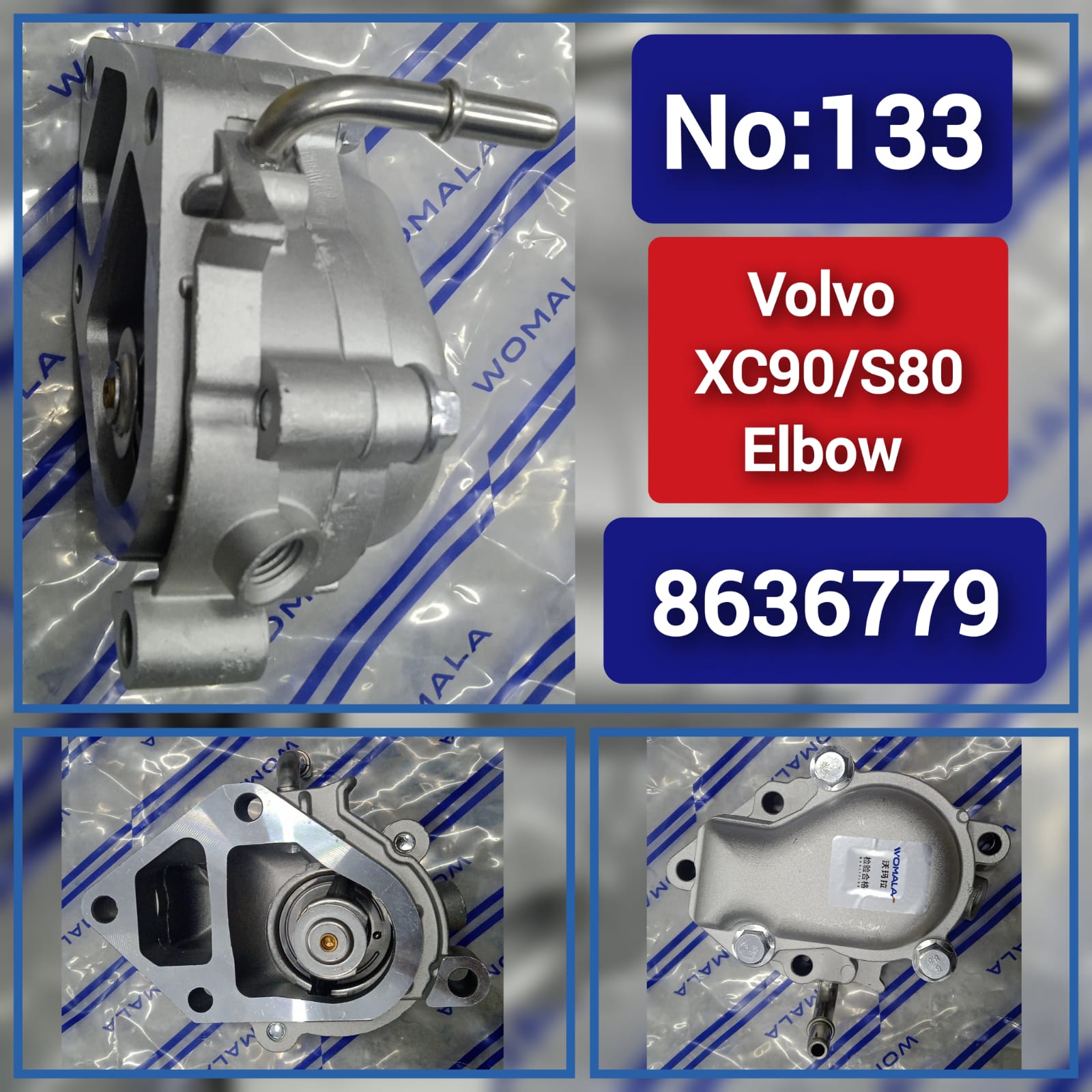 Thermostat Housing Assembly 8636779 272335 9125406 Compatible With VOLVO XC90/S80 Tag No,133