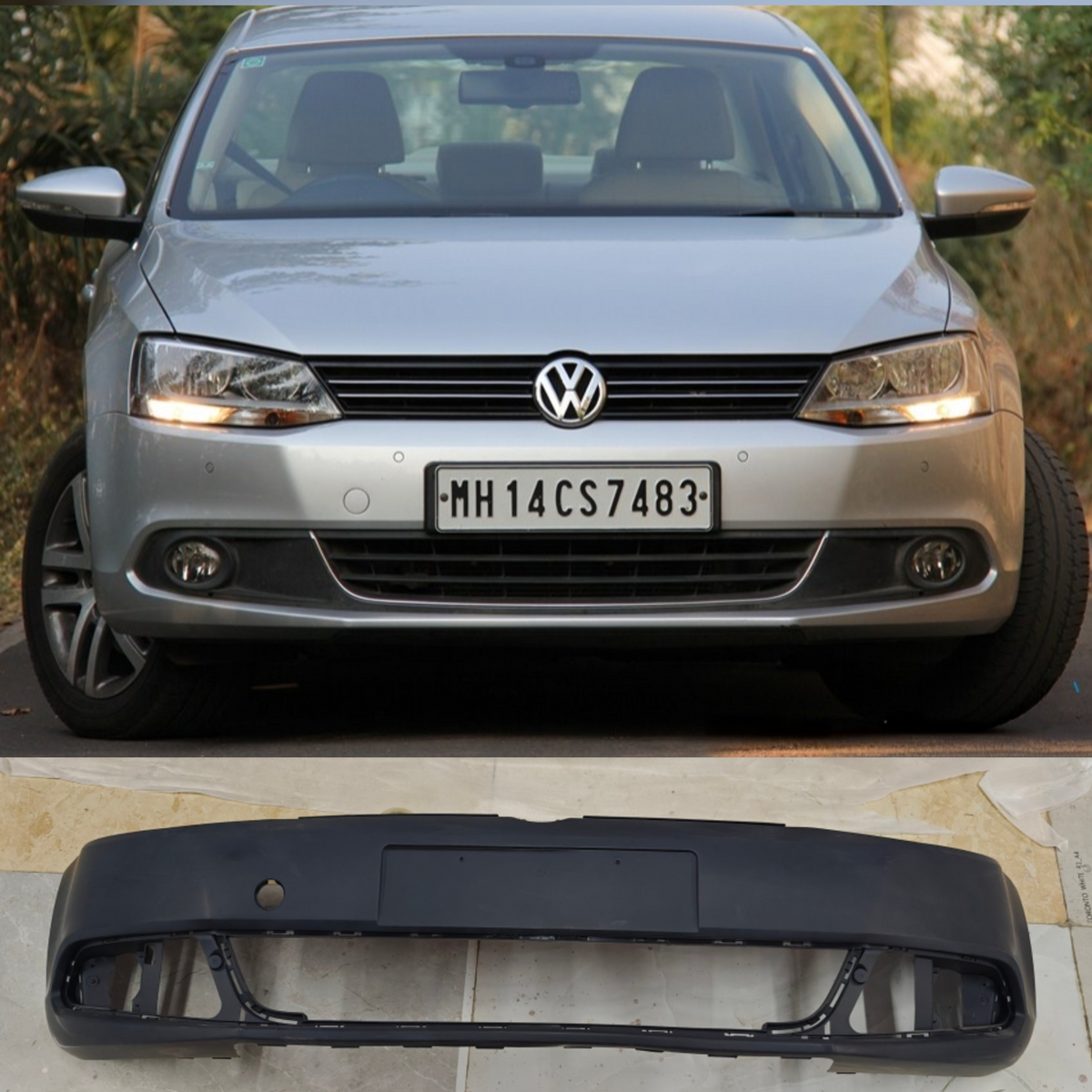 Front Bumper 16D807221 Compatible With Volkswagen  For JETTA Tag No.133
