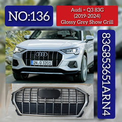 Glossy Grey Show Grill 83G853651APRN4  83G853651ARN4 Compatible With Audi Q3 83G (2019-2024) Tag No.136