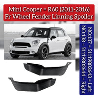 Front Choke Lip Left 51119802643 Right 51119802644 Compatible With MINI MINI COUNTRYMAN (R60) | MINI COUNTRYMAN / COOPER COUNTRYMAN | CROSSOVER
