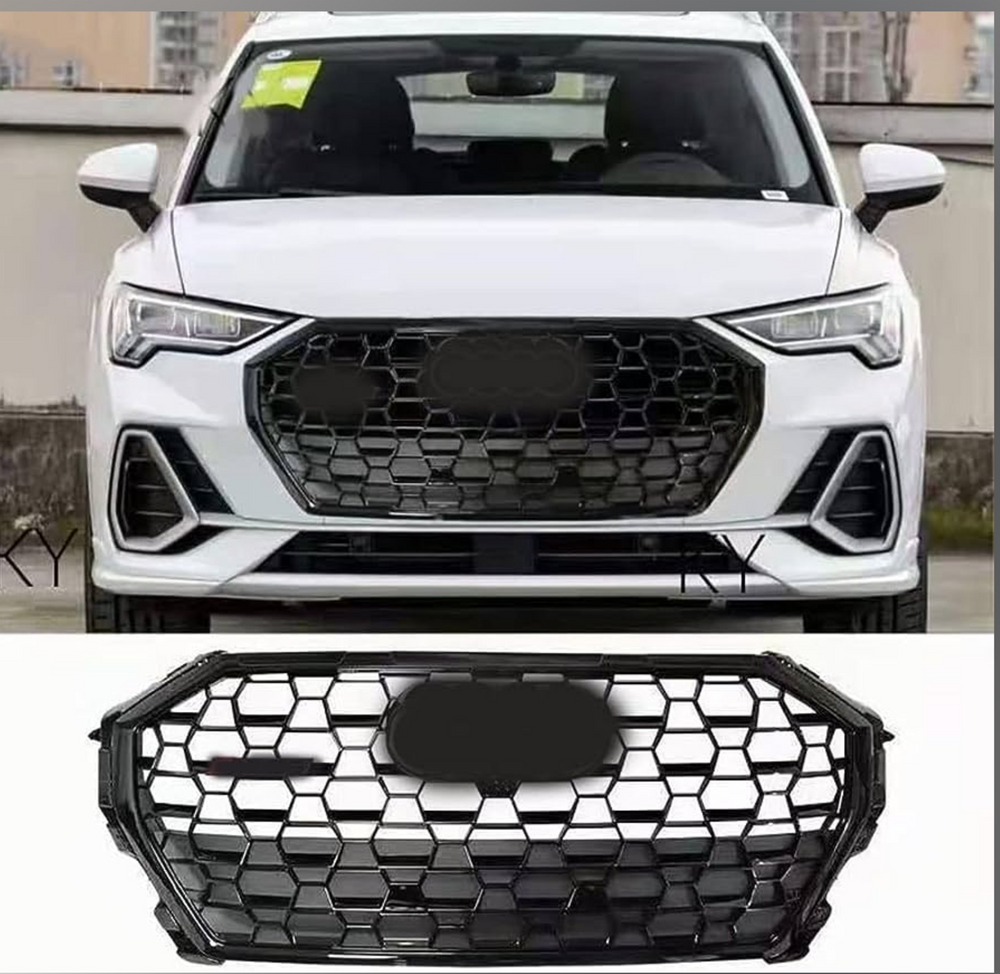 Show Grill  Compatible With Audi Q3(2019-23) RSQ3 Black Chrome