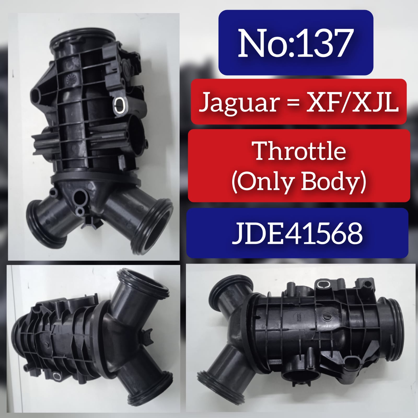 Throttle Valve Air  JDE41568 Compatible With JAGUAR XF & XJL Tag No,137