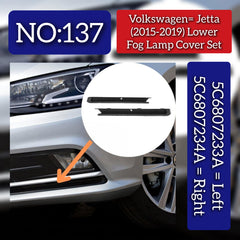 Lower Fog Lamp Cover Left 5C6807233A & Right 5C6807234A Compatible With VW JETTA (2015-2019) No.137