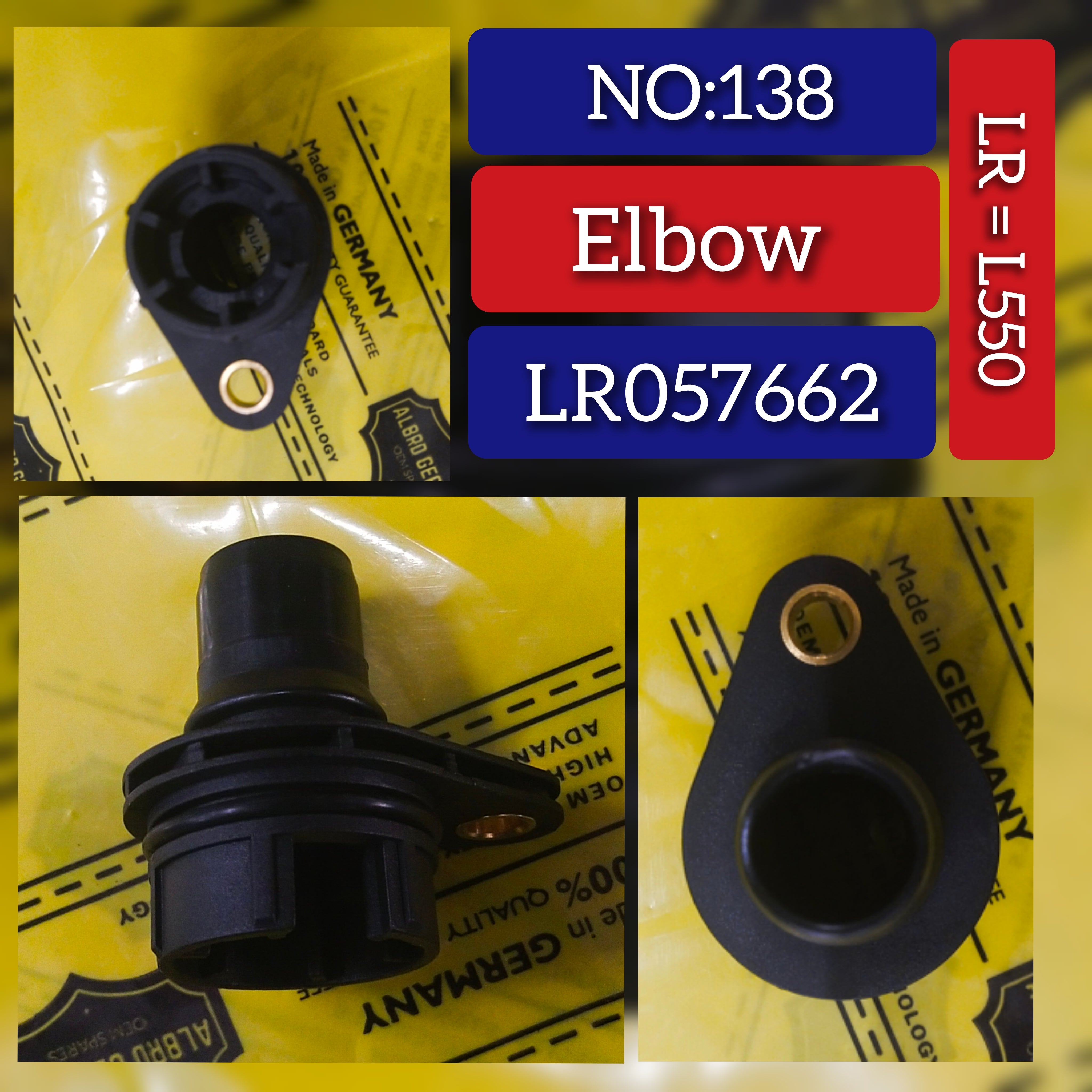 EGR Exhaust Gas Recirculation LR057662 Compatible With LAND ROVER DISCOVERY SPORT (L550) & FREELANDER 2 (L359) | LR2 & RANGE ROVER EVOQUE (L538) Tag No.138