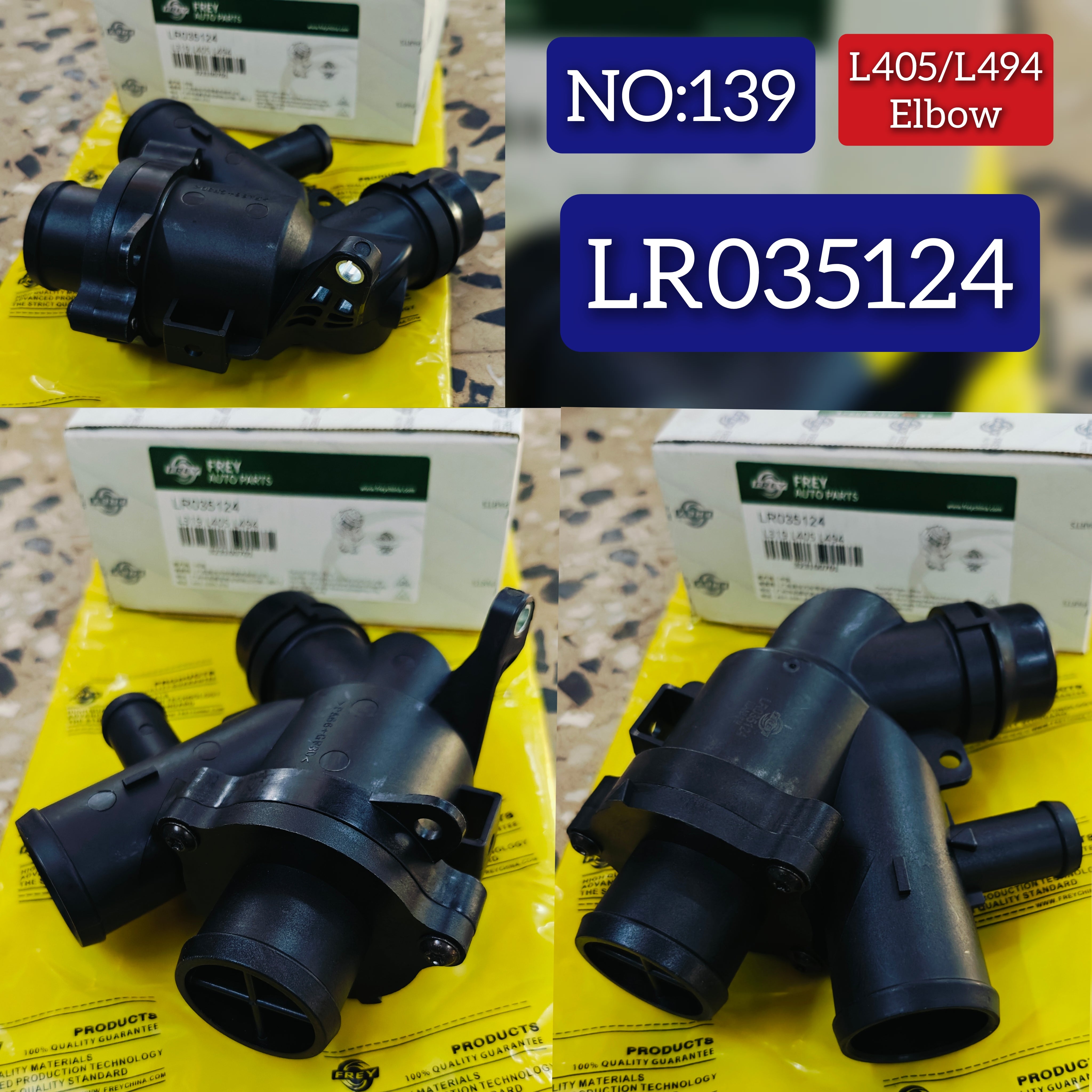 Thermostat Housing LR035124 AJ812976 Compatible With LAND ROVER RANGE ROVER III (L322) & RANGE ROVER IV (L405) & RANGE ROVER SPORT I (L320) & RANGE ROVER SPORT II (L494) & Jaguar XF Tag No.139