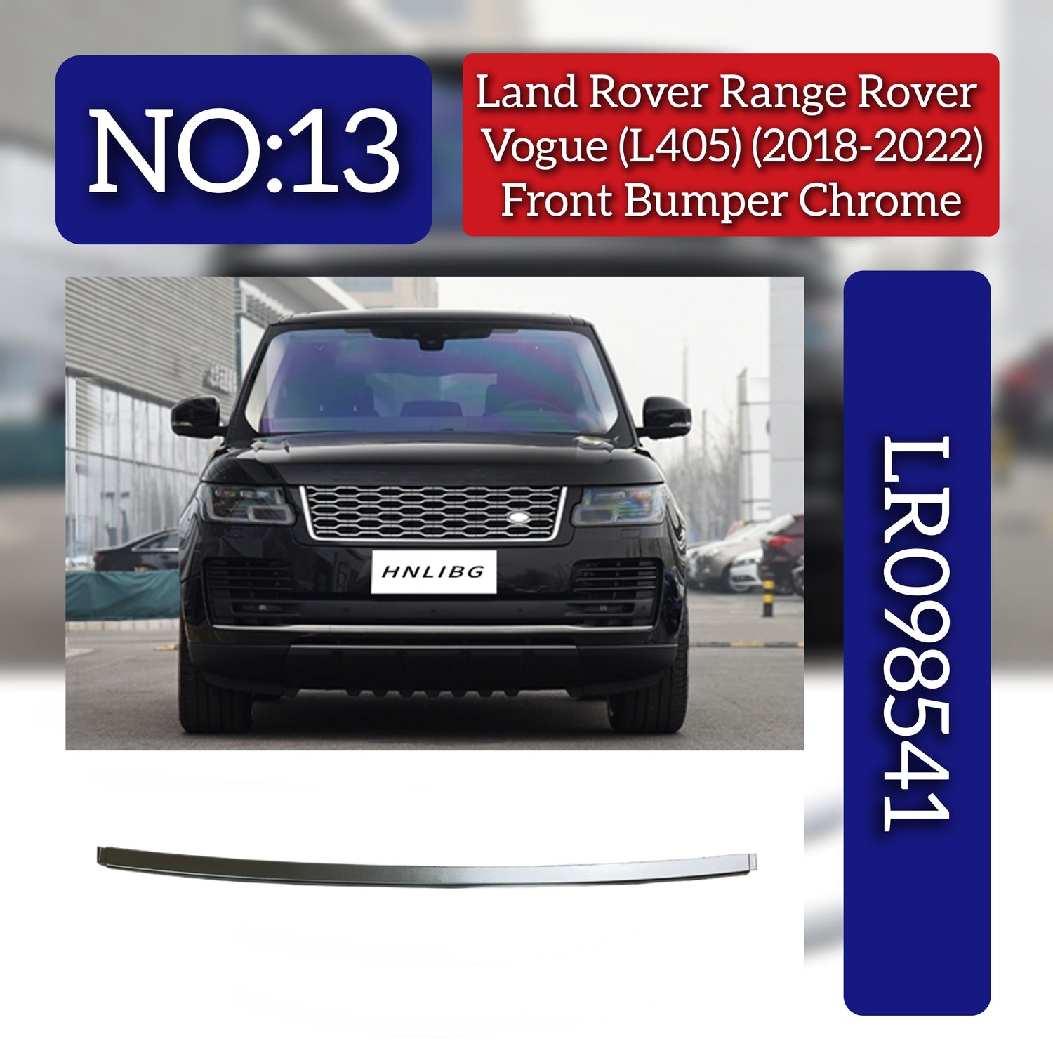 Front Bumper Strip LR098541 Compatible With LAND ROVER VOGUE 2018
