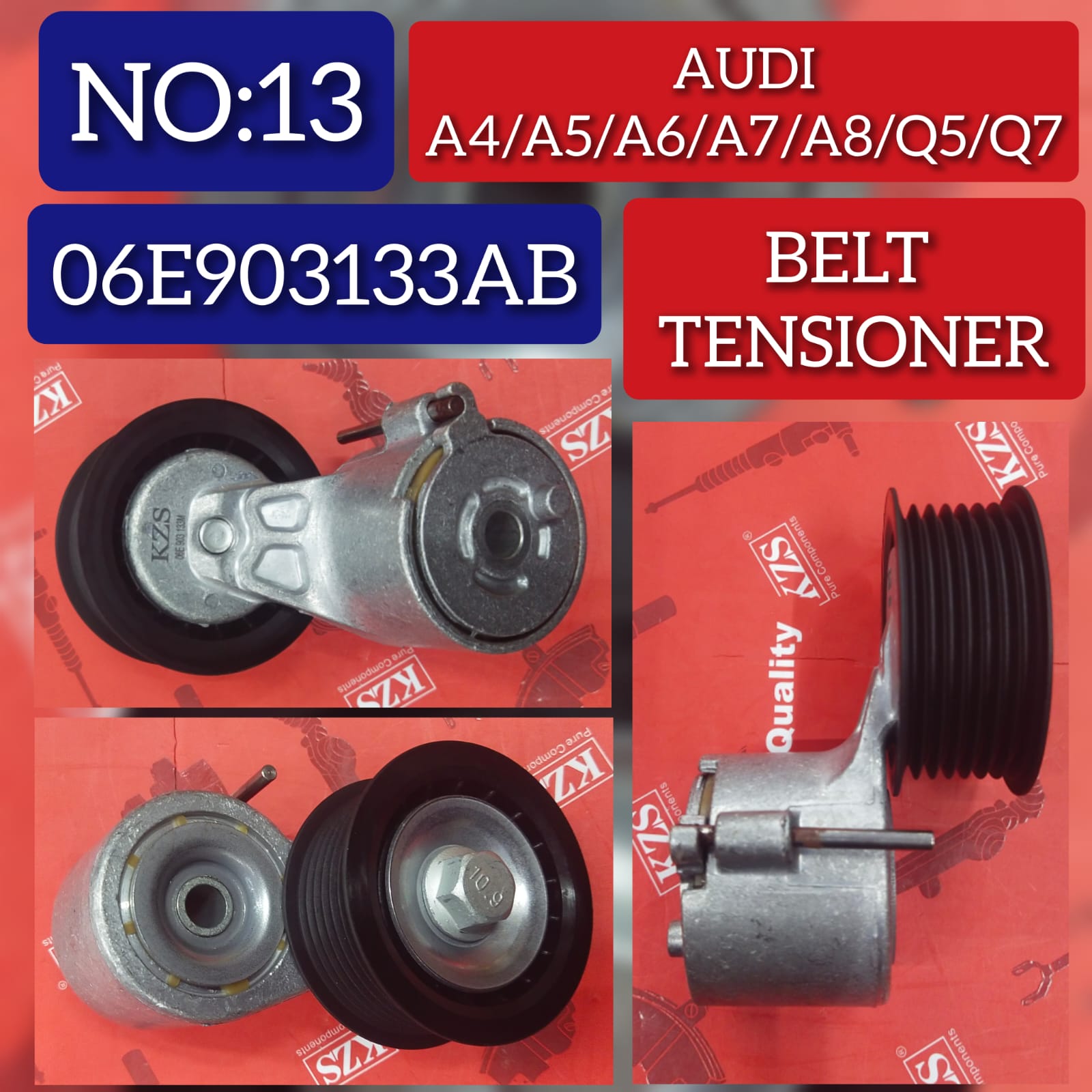 Belt Tensioner With Pulley 06E903133AB 06E903133AA 06E903133AC Compatible With SKODA SUPERB I (3U4)