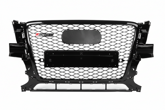 RSQ5 Full Black Honeycomb Show Grill Compatible With Audi Q5 (2008-2011) RSQ5 Black Chrome Tag No.141